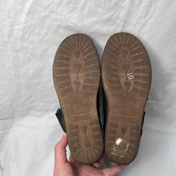 coolway Black Leather Plaid trim Lace Up Ankle Boots US 7 - Picture 13 of 14